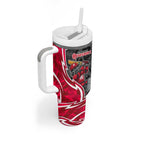Melbourne Renegades Tumbler With Handle Flaming Lightning Storm Geometric Sports Mascot Art
