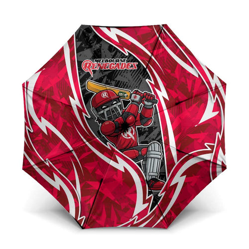 Melbourne Renegades Umbrella Flaming Lightning Storm Geometric Sports Mascot Art