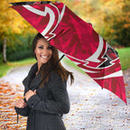 Melbourne Renegades Umbrella Flaming Lightning Storm Geometric Sports Mascot Art
