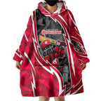 Melbourne Renegades Wearable Blanket Hoodie Flaming Lightning Storm Geometric Sports Mascot Art