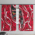 Melbourne Renegades Window Curtain Flaming Lightning Storm Geometric Sports Mascot Art