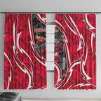 Melbourne Renegades Window Curtain Flaming Lightning Storm Geometric Sports Mascot Art
