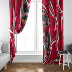 Melbourne Renegades Window Curtain Flaming Lightning Storm Geometric Sports Mascot Art