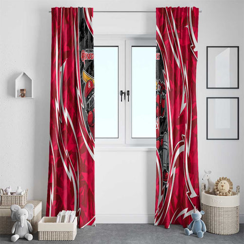 Melbourne Renegades Window Curtain Flaming Lightning Storm Geometric Sports Mascot Art