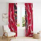 Melbourne Renegades Window Curtain Flaming Lightning Storm Geometric Sports Mascot Art