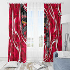 Melbourne Renegades Window Curtain Flaming Lightning Storm Geometric Sports Mascot Art