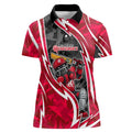 Melbourne Renegades Women Polo Shirt Flaming Lightning Storm Geometric Sports Mascot Art
