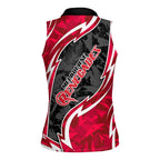 Melbourne Renegades Women Sleeveless Polo Shirt Flaming Lightning Storm Geometric Sports Mascot Art