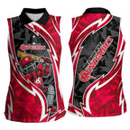 Melbourne Renegades Women Sleeveless Polo Shirt Flaming Lightning Storm Geometric Sports Mascot Art