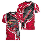 Melbourne Renegades Women V-Neck T-Shirt Flaming Lightning Storm Geometric Sports Mascot Art