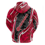 Melbourne Renegades Zip Hoodie Flaming Lightning Storm Geometric Sports Mascot Art