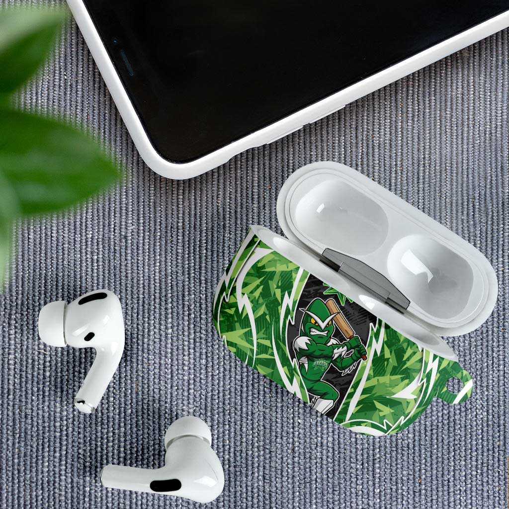 Melbourne Stars AirPods Case Flaming Lightning Storm Geometric Sports Mascot Art
