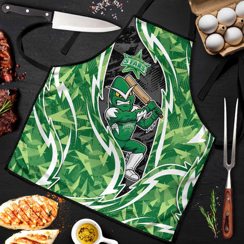 Melbourne Stars Apron Flaming Lightning Storm Geometric Sports Mascot Art
