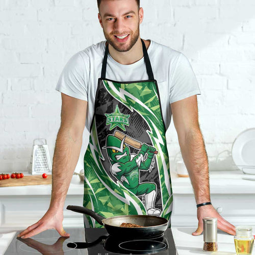 Melbourne Stars Apron Flaming Lightning Storm Geometric Sports Mascot Art
