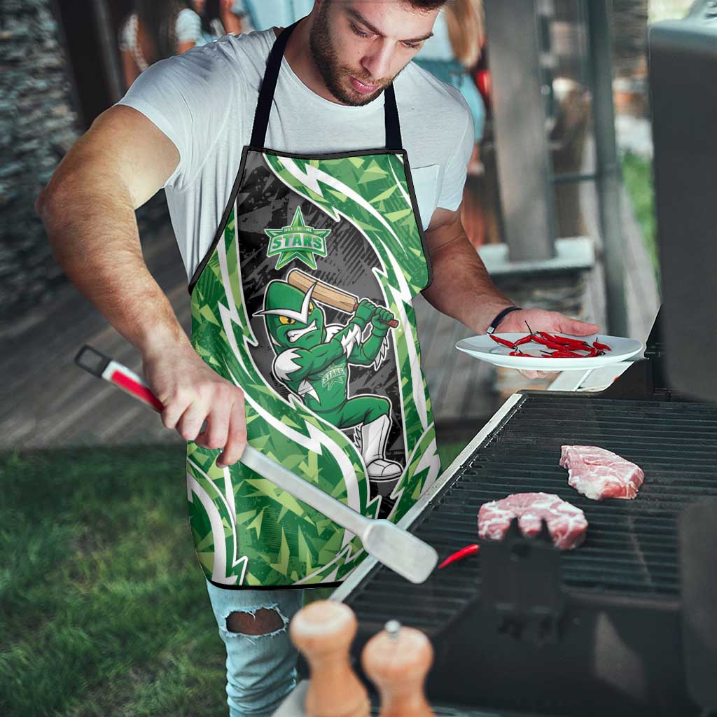 Melbourne Stars Apron Flaming Lightning Storm Geometric Sports Mascot Art