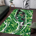 Melbourne Stars Area Rug Flaming Lightning Storm Geometric Sports Mascot Art
