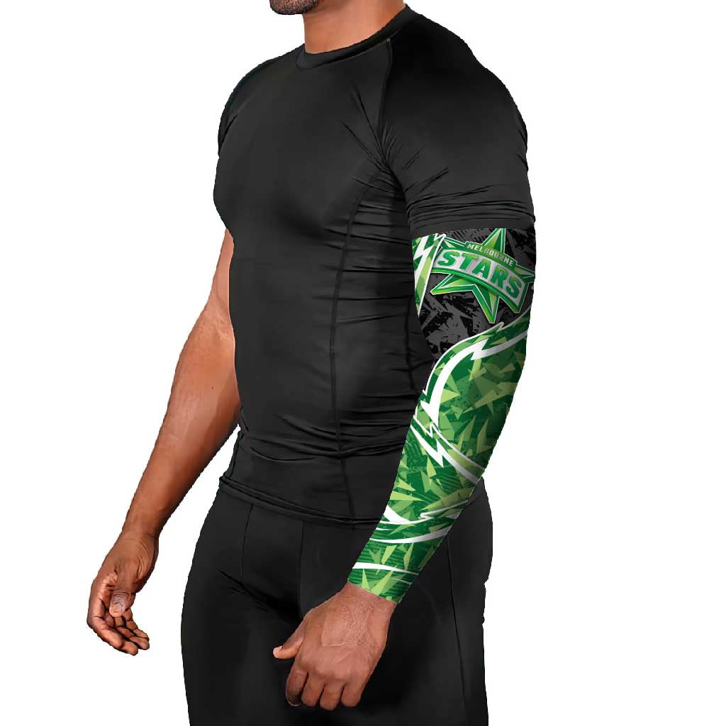 Melbourne Stars Arm Sleeves Flaming Lightning Storm Geometric Sports Mascot Art