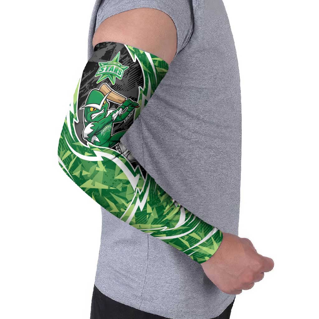 Melbourne Stars Arm Sleeves Flaming Lightning Storm Geometric Sports Mascot Art