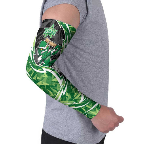 Melbourne Stars Arm Sleeves Flaming Lightning Storm Geometric Sports Mascot Art