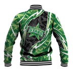 Melbourne Stars Baseball Jacket Flaming Lightning Storm Geometric Sports Mascot Art