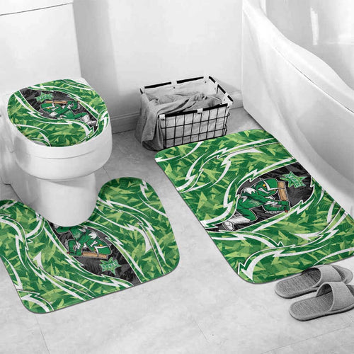 Melbourne Stars Bathroom Set Flaming Lightning Storm Geometric Sports Mascot Art
