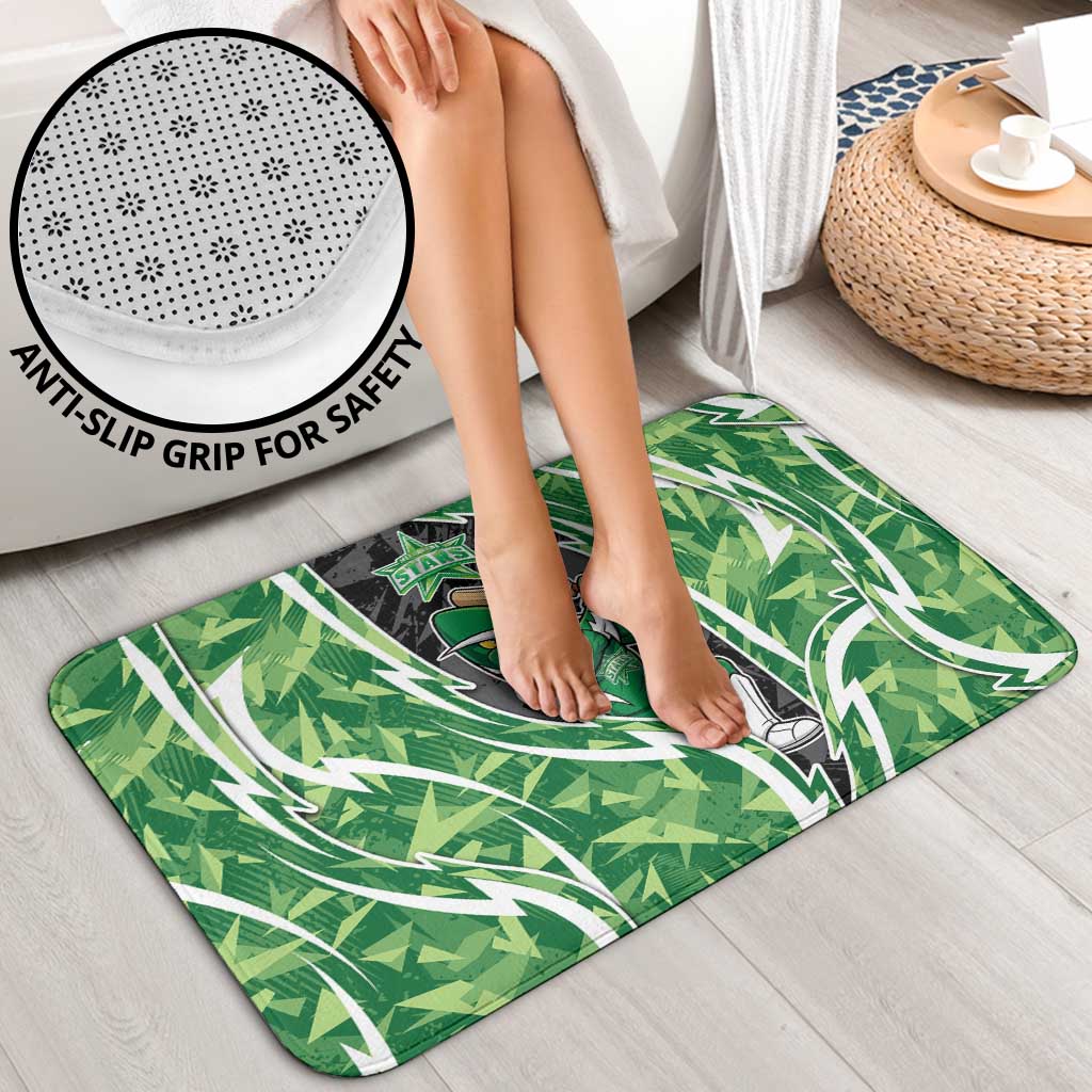 Melbourne Stars Bathroom Set Flaming Lightning Storm Geometric Sports Mascot Art