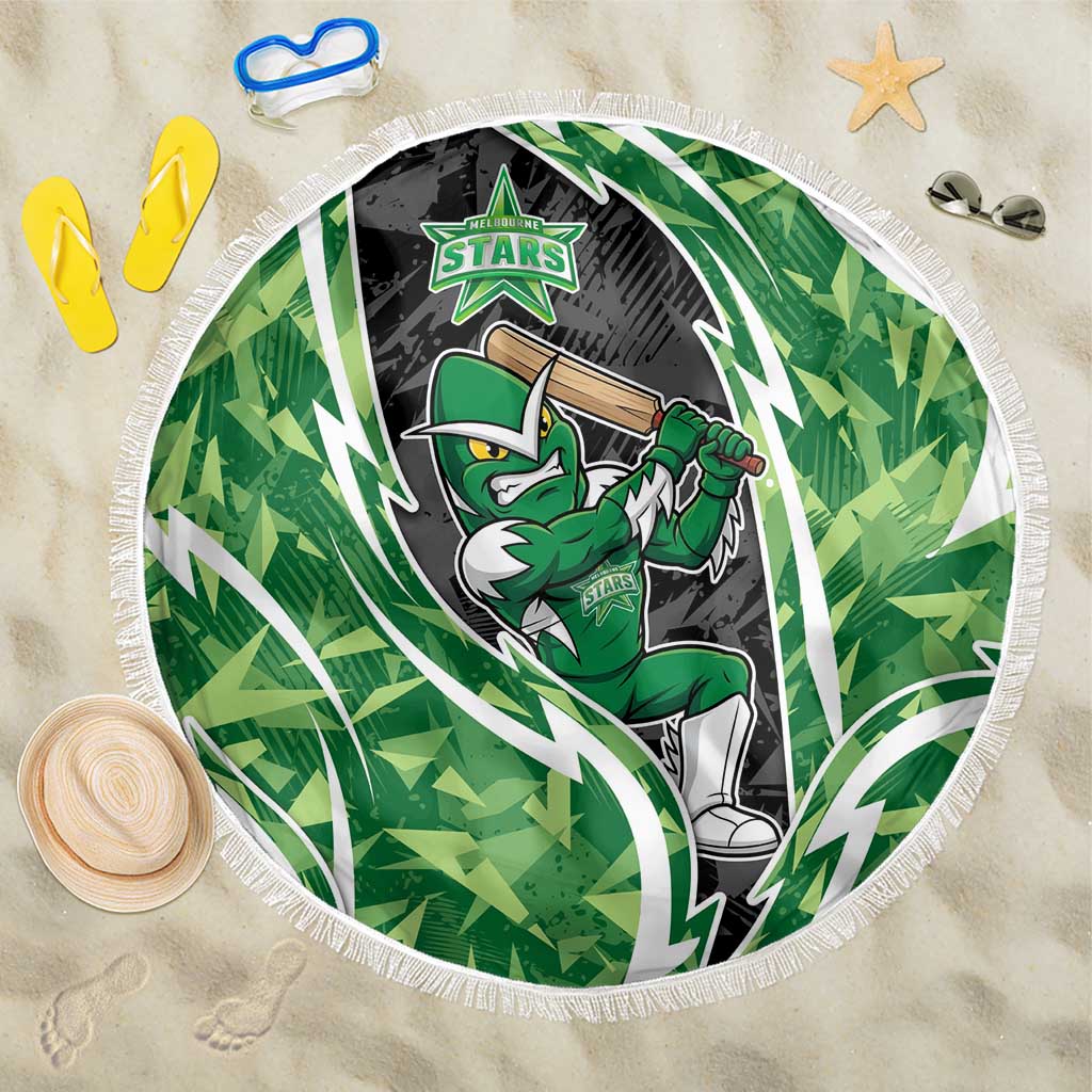 Melbourne Stars Beach Blanket Flaming Lightning Storm Geometric Sports Mascot Art