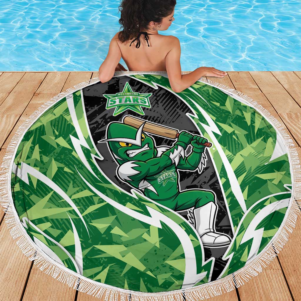 Melbourne Stars Beach Blanket Flaming Lightning Storm Geometric Sports Mascot Art