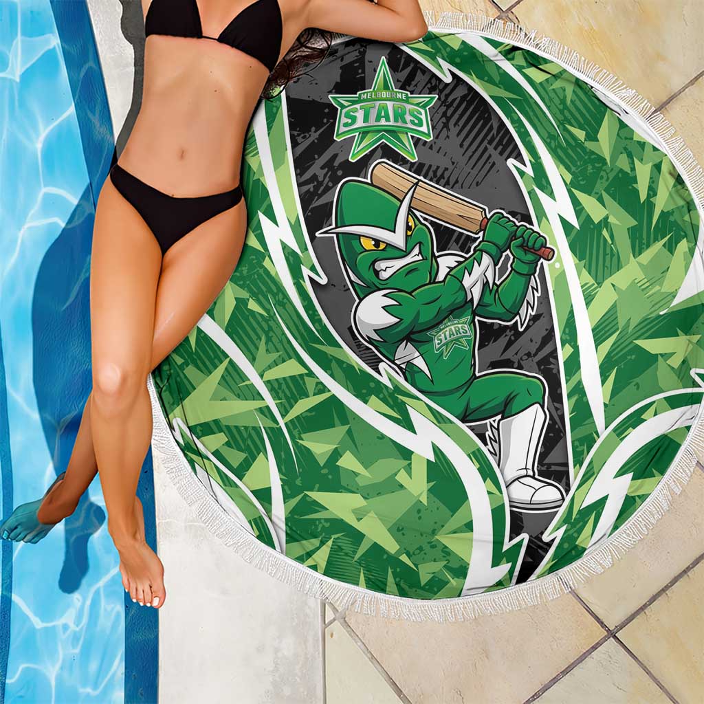 Melbourne Stars Beach Blanket Flaming Lightning Storm Geometric Sports Mascot Art