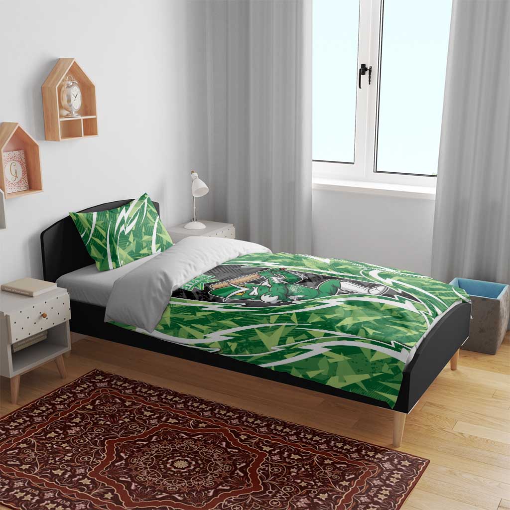 Melbourne Stars Bedding Set Flaming Lightning Storm Geometric Sports Mascot Art