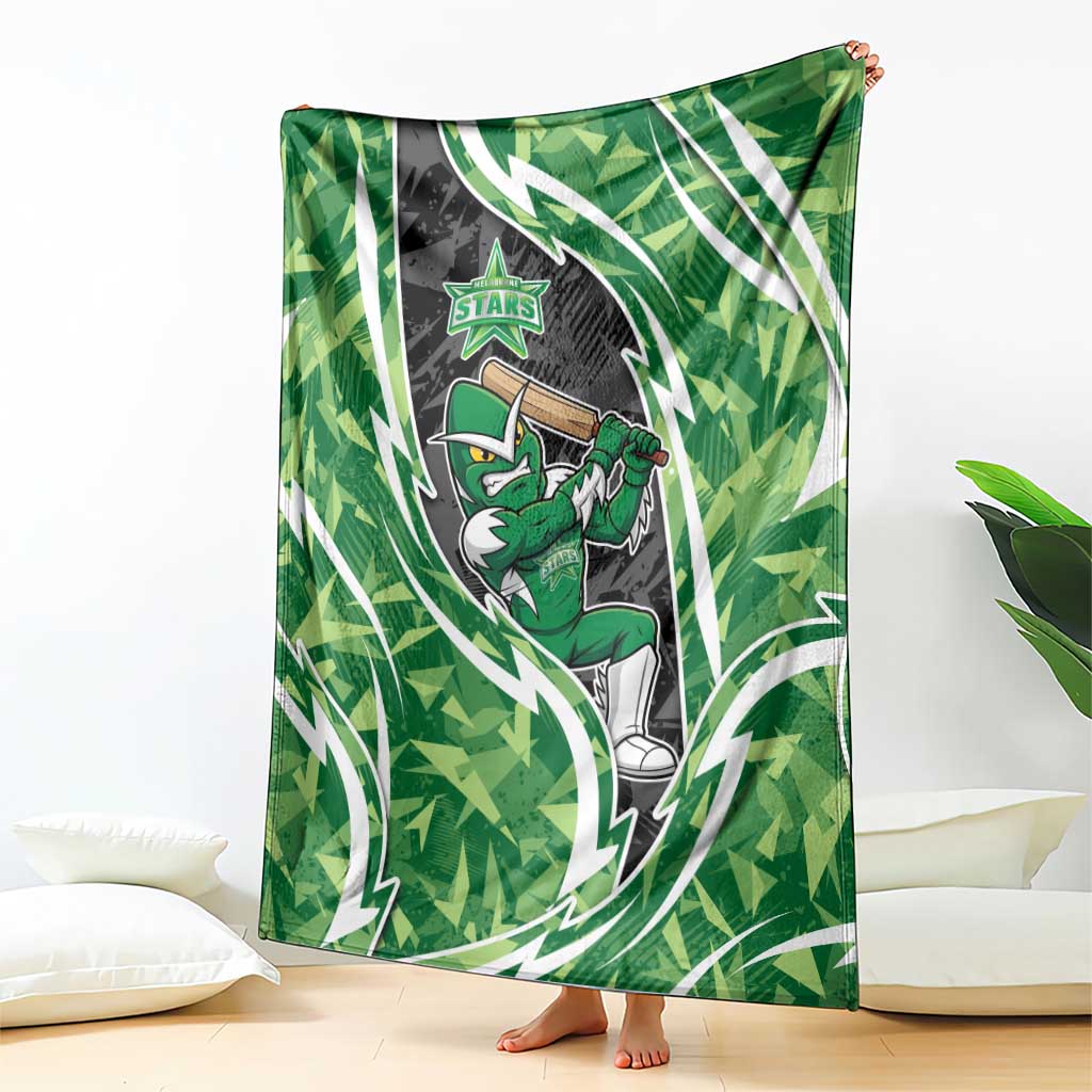 Melbourne Stars Blanket Flaming Lightning Storm Geometric Sports Mascot Art