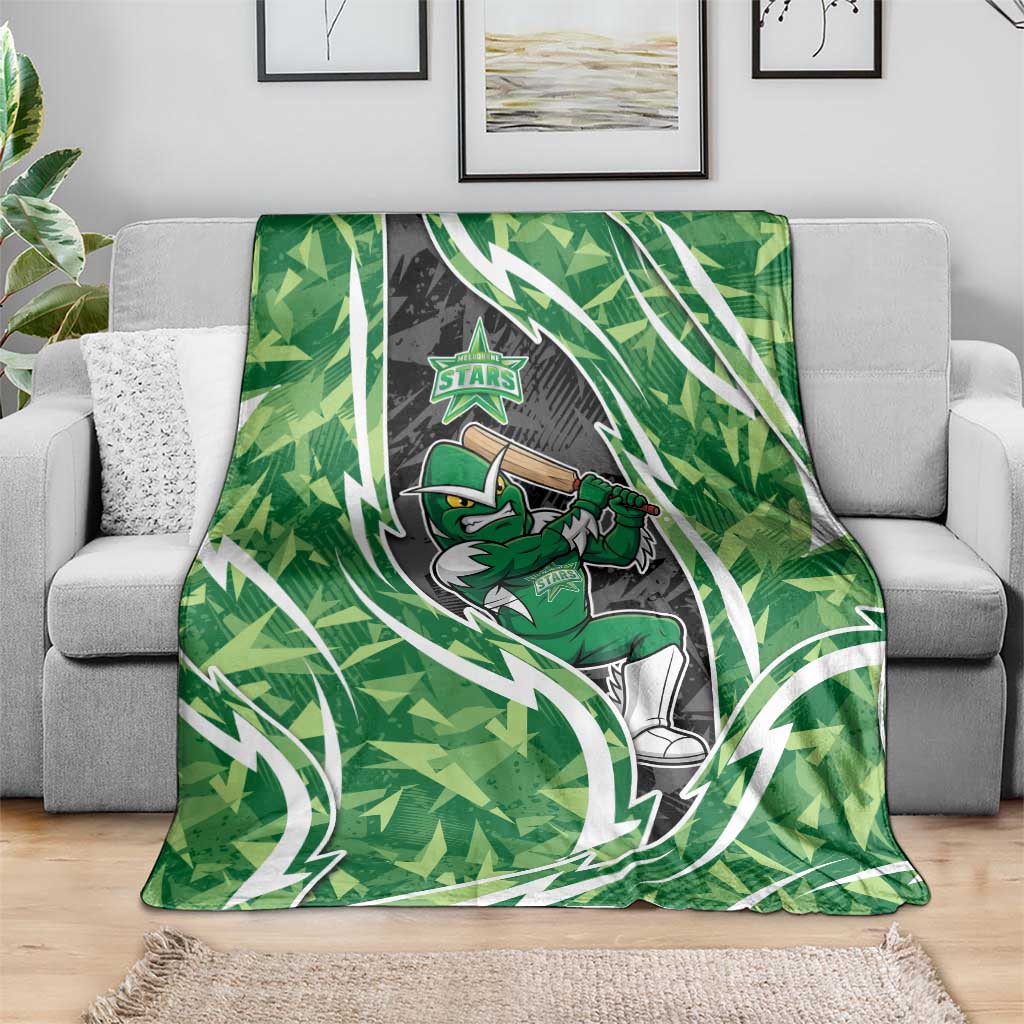 Melbourne Stars Blanket Flaming Lightning Storm Geometric Sports Mascot Art