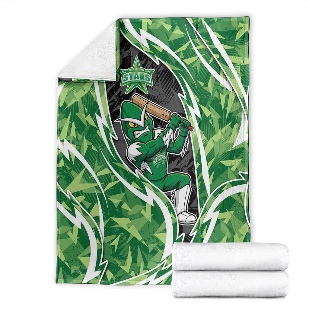 Melbourne Stars Blanket Flaming Lightning Storm Geometric Sports Mascot Art