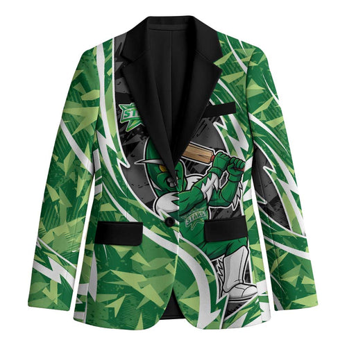 Melbourne Stars Blazer Flaming Lightning Storm Geometric Sports Mascot Art
