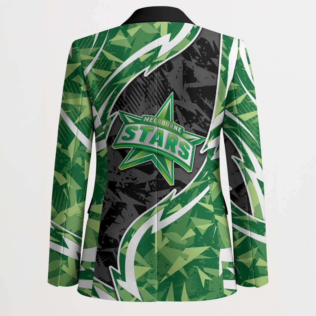 Melbourne Stars Blazer Flaming Lightning Storm Geometric Sports Mascot Art