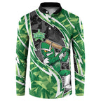 Melbourne Stars Button Sweatshirt Flaming Lightning Storm Geometric Sports Mascot Art