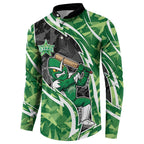 Melbourne Stars Button Sweatshirt Flaming Lightning Storm Geometric Sports Mascot Art