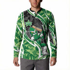 Melbourne Stars Button Sweatshirt Flaming Lightning Storm Geometric Sports Mascot Art