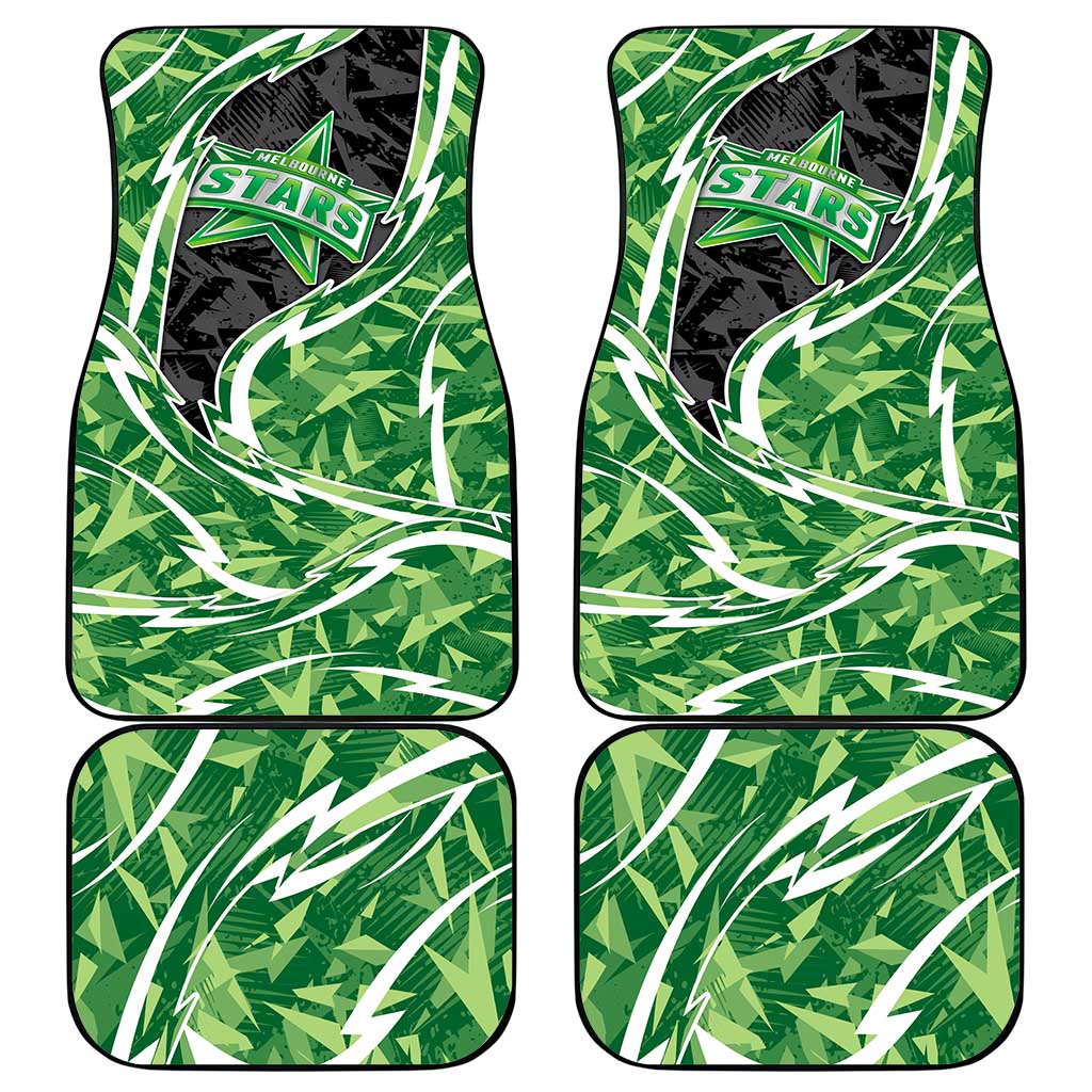 Melbourne Stars Car Mats Flaming Lightning Storm Geometric Sports Mascot Art