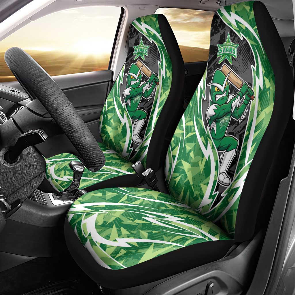 Melbourne Stars Car Seat Cover Flaming Lightning Storm Geometric Sports Mascot Art