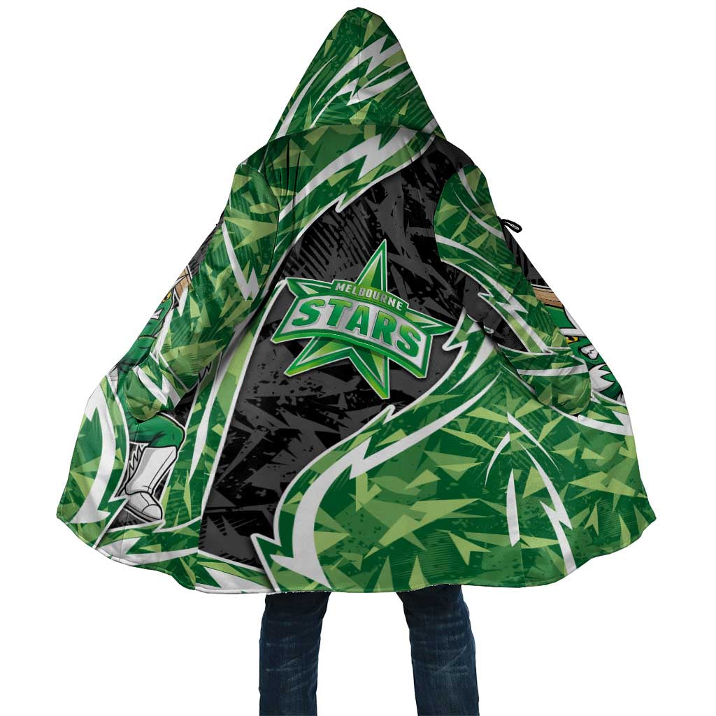 Melbourne Stars Cloak Flaming Lightning Storm Geometric Sports Mascot Art