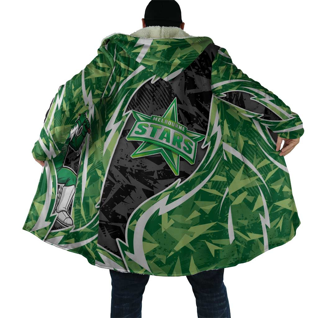 Melbourne Stars Cloak Flaming Lightning Storm Geometric Sports Mascot Art