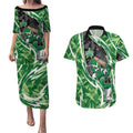 Melbourne Stars Couples Matching Puletasi and Hawaiian Shirt Flaming Lightning Storm Geometric Sports Mascot Art