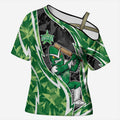 Melbourne Stars Cross Shoulder Shirt Flaming Lightning Storm Geometric Sports Mascot Art