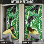 Melbourne Stars Door Cover Flaming Lightning Storm Geometric Sports Mascot Art