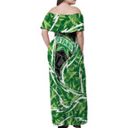 Melbourne Stars Family Matching Off Shoulder Maxi Dress and Hawaiian Shirt Flaming Lightning Storm Geometric Sports Mascot Art