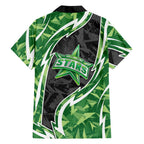 Melbourne Stars Family Matching Summer Maxi Dress and Hawaiian Shirt Flaming Lightning Storm Geometric Sports Mascot Art