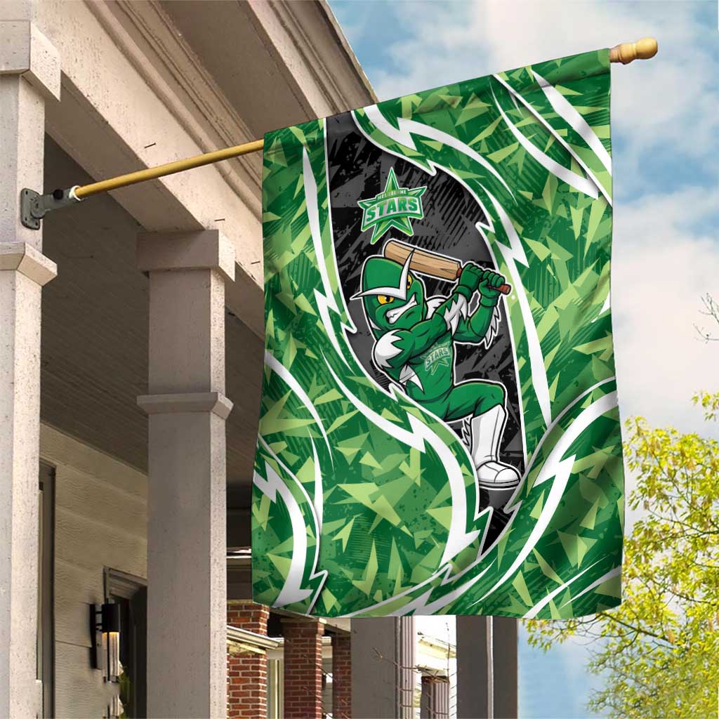 Melbourne Stars Garden Flag Flaming Lightning Storm Geometric Sports Mascot Art