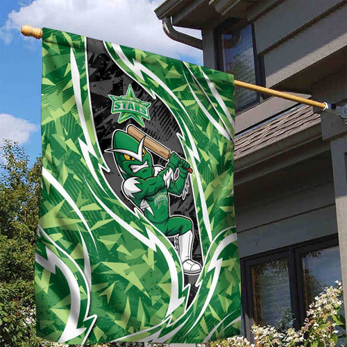 Melbourne Stars Garden Flag Flaming Lightning Storm Geometric Sports Mascot Art
