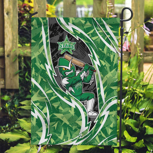 Melbourne Stars Garden Flag Flaming Lightning Storm Geometric Sports Mascot Art